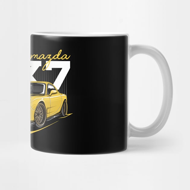 Mazda RX7 Yellow by cturs